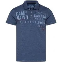 CAMP DAVID Poloshirt mit Label-Applikationen
