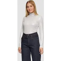 s.Oliver Langarmshirt T-Shirt Langarmshirt mit Silber-Coating im Slim Fit