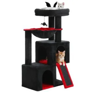 Pawz Road –Kratzbaum 104 cm–mit Höhlen schwarz