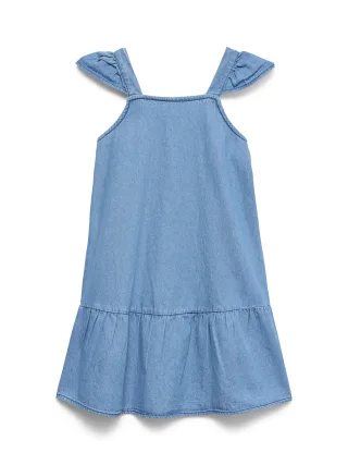 VERO MODA - VMHOLLY SL DRESS WVN GIRL Light Blue Denim - Gr. - 146
