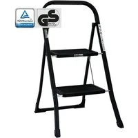 TRUTZHOLM Klapptritt Trittleiter 2 Stufen TÜV/GS 150 kg Anti-Rutsch Haushaltsleiter, klappbar