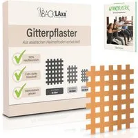 BACKLAxx® Kinesiologie-Tape Gitterpflaster Cross Tape Gittertape Kinesiotape (Typ a, b, c, 40-St) hautfreundlich, starke Haftung - für Alltag & Sport