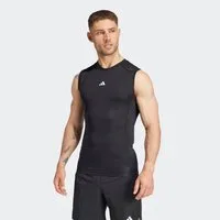 adidas Performance Tanktop TECHFIT COMPRESSION TRAINING SLEEVELESS mit Rundhalsausschnitt, ohne Verschluss, normale Länge