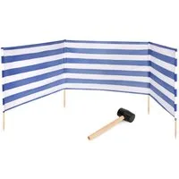 Garronda Windschutz Strand Sichtschutz 4m lang mit Gummihammer Garten Meer GAEX001