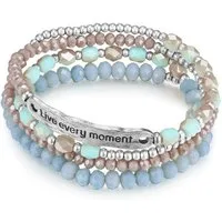 Lulu & Jane Armband Live every moment silber, mit Live every moment