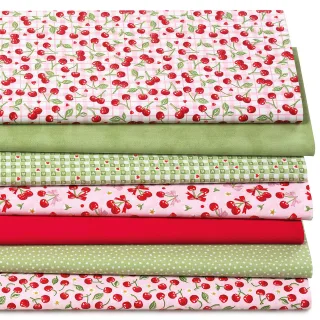 Patchwork- und Quiltpaket "Kirschenzeit", rosa-color