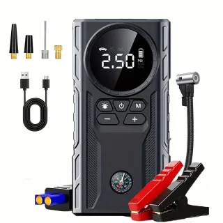 Smart Air Compressor Jump Starter 150PSI 39800mAh Battery Jump Starter Portable 12V Emergency Car Battery Jump Starter w