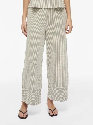 VILA - VISTRIPLO 7/8 H/W WIDE PANTS Slate Black - Gr. - XS