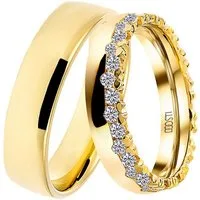 DOOSTI Trauring Schmuck Geschenk Silber 925 Trauring Ehering Partnerring LIEBE, wahlweise mit oder ohne Zirkonia
