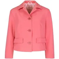 bianca Kurzblazer AVA mit Umlegekragen in Trendfarbe 'dark tulip'