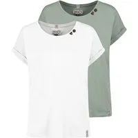 SUBLEVEL T-Shirt Damen Basic Shirt 2er Pack verschiedene Farben (2-tlg)