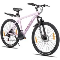 HILAND Mountainbike 26 27,5 Zoll Geländefähiges Fahrrad für Männer und Frauen, Aluminiumrahmen, 21-Gang, mechanischen Scheibenbremsen und Federgabel