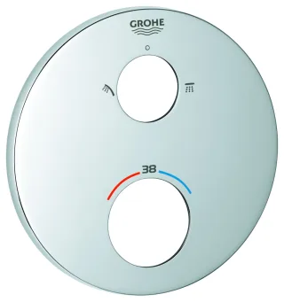 GROHE Rosette 49074 rund für Thermostat-Fertigmontagesets matt black, 490742430 490742430
