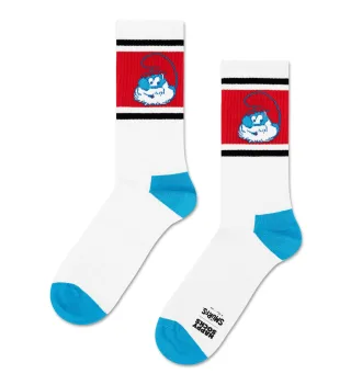 happy socks - The Smurfs Papa Smurf Sneaker Sock Weiß - Gr. - 43.5