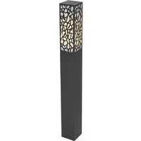 Qazqa Außen-Stehlampe Nicole, ohne Leuchtmittel, Warmweiß, QAZQA Außen­poller­leuchte, e27, Schwarz, Aluminium, Modern