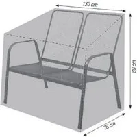acamp Gartenmöbel-Schutzhülle Abdeckhülle für 2-Sitzer-Gartenbänke bis 130×78×80 cm, wasserdicht (Packung, Schutzhülle für Gartenmöbel), wasserdicht, atmungsaktiv, UV-beständig, frostbeständig, winterfest
