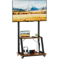 Dripex TV-Ständer mit Rollen Höhenverstellbar für 32-70 Zoll Fernseher, (bis 70 Zoll, Mobile TV Standfuß Rollbar)