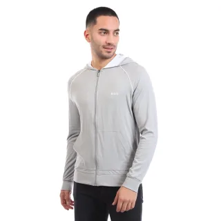 Herren Boss Mix&Match Loungewear Zip-Up Hoodie in Grau
