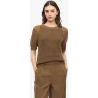 s.Oliver Kurzarmpullover Strickpullover Ajour-Pullover mit Kurzarm