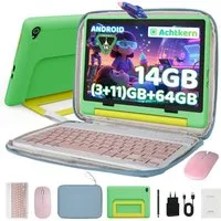 BUFO 10 Zoll Android 16, 24(3+21)GB RAM+64GB, 1280x800 HD IPS, Kinder Tablet (10", 64 GB, Android 16, WiFi 6, GMS-Zertifizierung Android 16, mit Stylus/Maus/Tastatur)