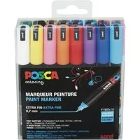 uni-ball Lackmarker uni-ball POSCA PC-1MR Marker - 0,7 mm - 16er Set