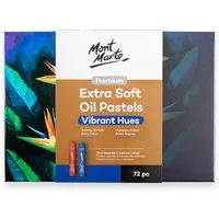 Mont Marte Pastellkreide - Extra weiche Ölpastellkreide Set- Lebendige Farben 39 / 52 / 72 Stk., - Für brillante Kunstwerke - Ideal geeignet für Anfänger & Profi