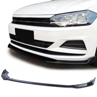 Frontspoiler Performance Spoiler Lippe Stoßstange in Schwarz Glanz für VW Polo VI 2G AW ab 2017-