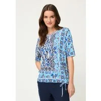 Olsen T-Shirt Shirt mit Panneaux-Print