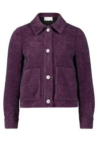 CARTOON - Kurze Jacke im Boxy-Fit lila - Gr. - 44