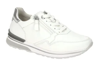 Gabor 66.347.51 FLORENZ Damen Halbschuhe Wei? Silber Bequem mit OptiFit Fu?bett