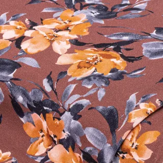 Sweat / French Terry "Flowers", mauve