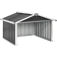 vidaXL Gerätehaus, Rasenmäher Garage 92x97x63 cm Verzinkter Stahl Anthrazit