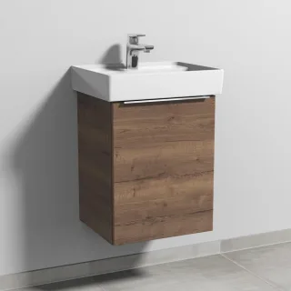 Sanipa 3way Waschtischunterbau zu Villeroy & Boch Collaro Waschtisch mit 1 Tür, Eiche-Tabak UM83150