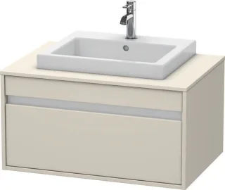 Duravit Ketho Konsolenwaschtischunterbau wandhängend Taupe Matt 800x550x426 mm - KT679409191 KT679409191