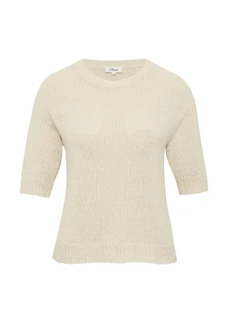 s.Oliver - Strickpullover beige - Gr. - 46