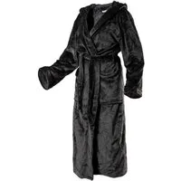 Di Ficchiano Bademantel Di Ficchiano Unisex Herren Damen Bademantel mit Kapuze I Größen XXS -, Polyester, Kapuze, Bindegürtel