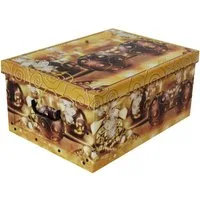 Kreher Aufbewahrungsbox Aufbewahrungsbox, Dekokarton - Motiv: Weihnachtskerzen