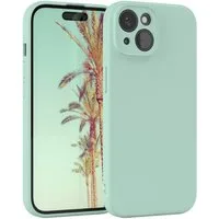 EAZY CASE Handyhülle für Apple iPhone 15 Hülle Silikon 6,1 Zoll, Hülle Silikon kratzfest Smart Slimcover Bumper Case Etui Mint Grün