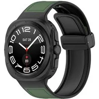 Wigento Smartwatch-Armband Für Samsung Galaxy Watch Ultra 47mm Magnetverschluss Armband Grün