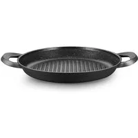 alesvelt Grillpfanne Yada 28 / 32 cm Induktion geeignet antihaft Marmordesign, Aluminium