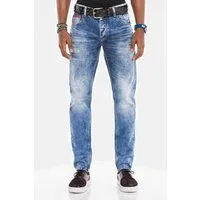 Cipo & Baxx Röhrenjeans Jeans im Used-Look, CD-520