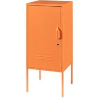 en.casa Nachtschrank »Hausjärvi« mit abschließbarer Tür 82 x 35 x 35 cm Stahl Orange