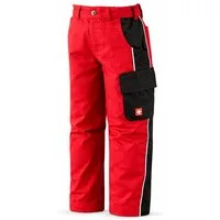 Engelbert Strauss Bundfaltenhose Kinder Bundhose e.s.active rot/schwarz strapazierfähig