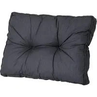 Madison Sitzkissen Rückenkissen 60x40 cm schwarz Lounge Kissen Sitz Auflage Polster, UV-beständig