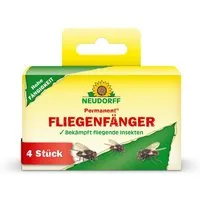 Neudorff Insektenfalle Permanent FliegenFänger 4 Stk., fängt zuverlässig in allen Innenräumen