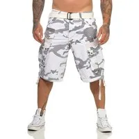 Geographical Norway Cargoshorts Herren Shorts mit abnehmbarem Gürtel (mit abnehmbarem Gürtel) in Unifarbe, mit Tunnelzug