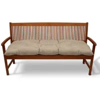 Beautissu Bankauflage Bankauflage Flair BK, ca.100x50x10cm, Natur, Sitzkissen für Gartenbank, Bankpolster Outdoor & Hollywoodschaukel