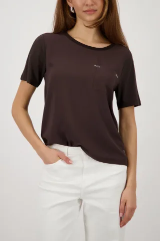 monari - Schluse mit Strasssteinen dark chocolate - Gr. - 34