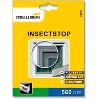 SCHELLENBERG Klett-Klebeband für Fliegengitter Fenster aus Polyester-, Fibergas- u. Aluminiumgewebe (Set, 1-St) Befestigungsband 5,6 m Länge, individuell zuschneidbar