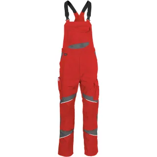 KÜBLER ACTIVIQ cotton+ Latzhose mittelrot/anthrazit 90 - 3450 3421-5597-90
